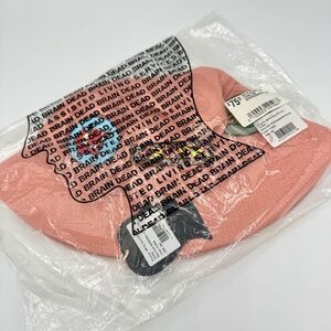NWT Brain Dead Pink Bucket Hat Coral Unisex Rubber Patches